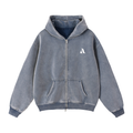 Unisex Zip Boxy Fleece Hoodie