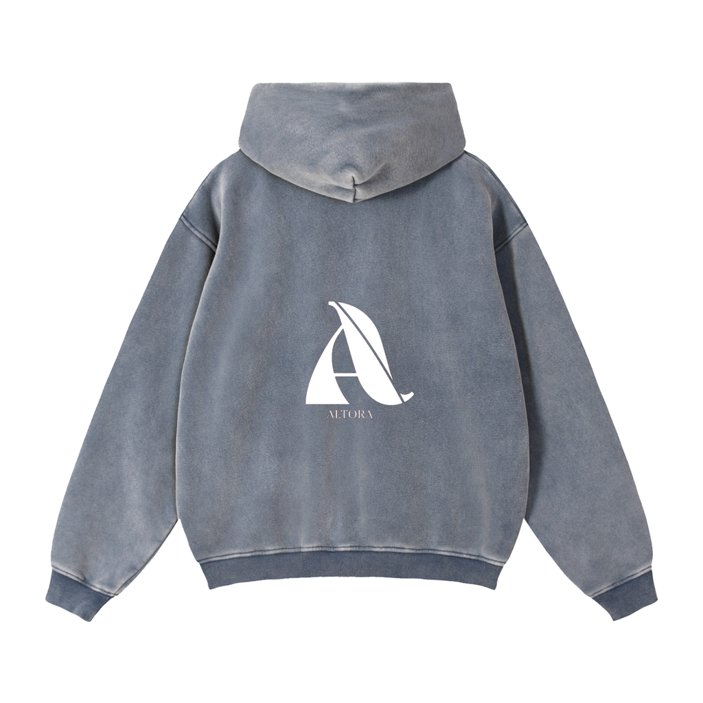 Unisex Zip Boxy Fleece Hoodie