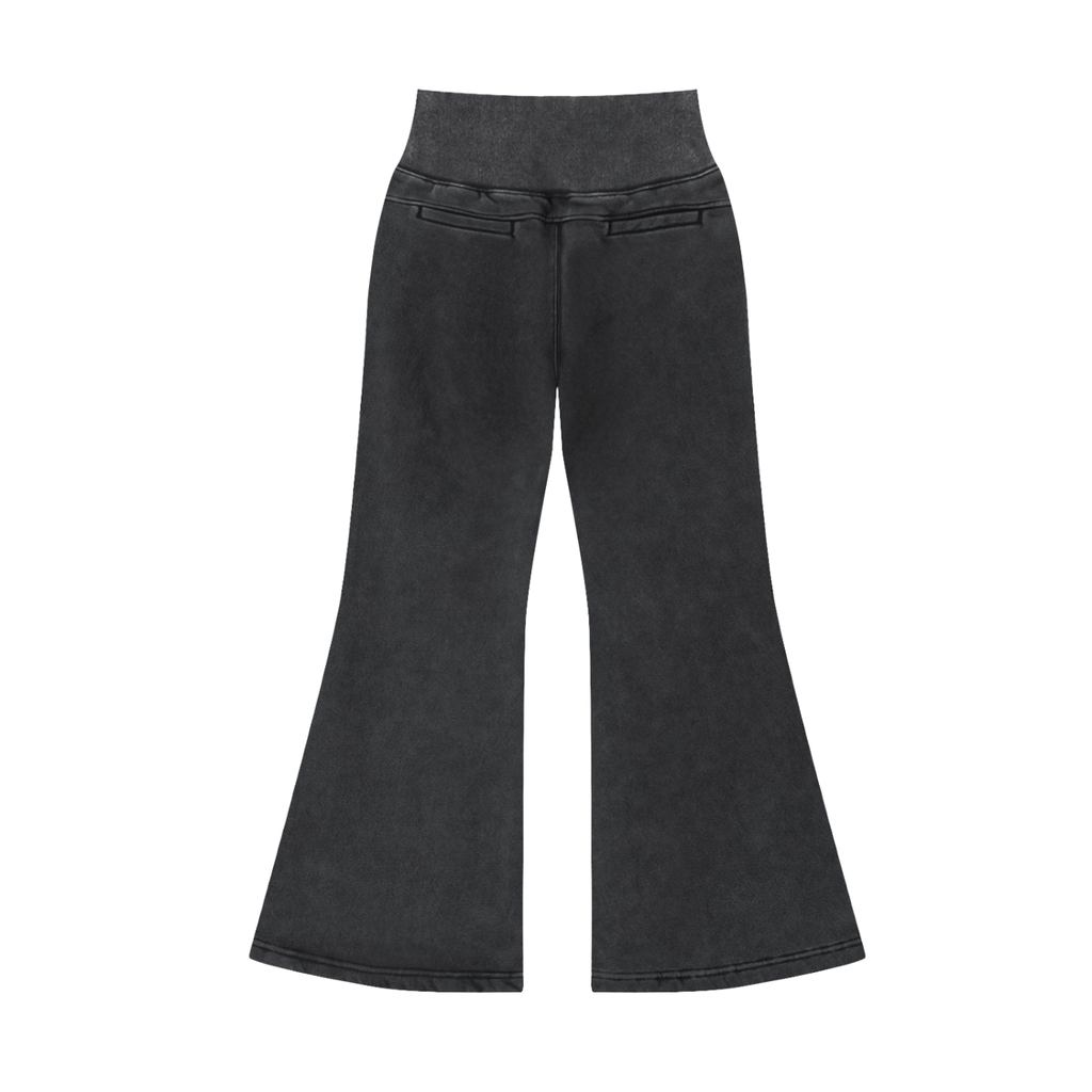 Women's Washed Flared Fleece Pants