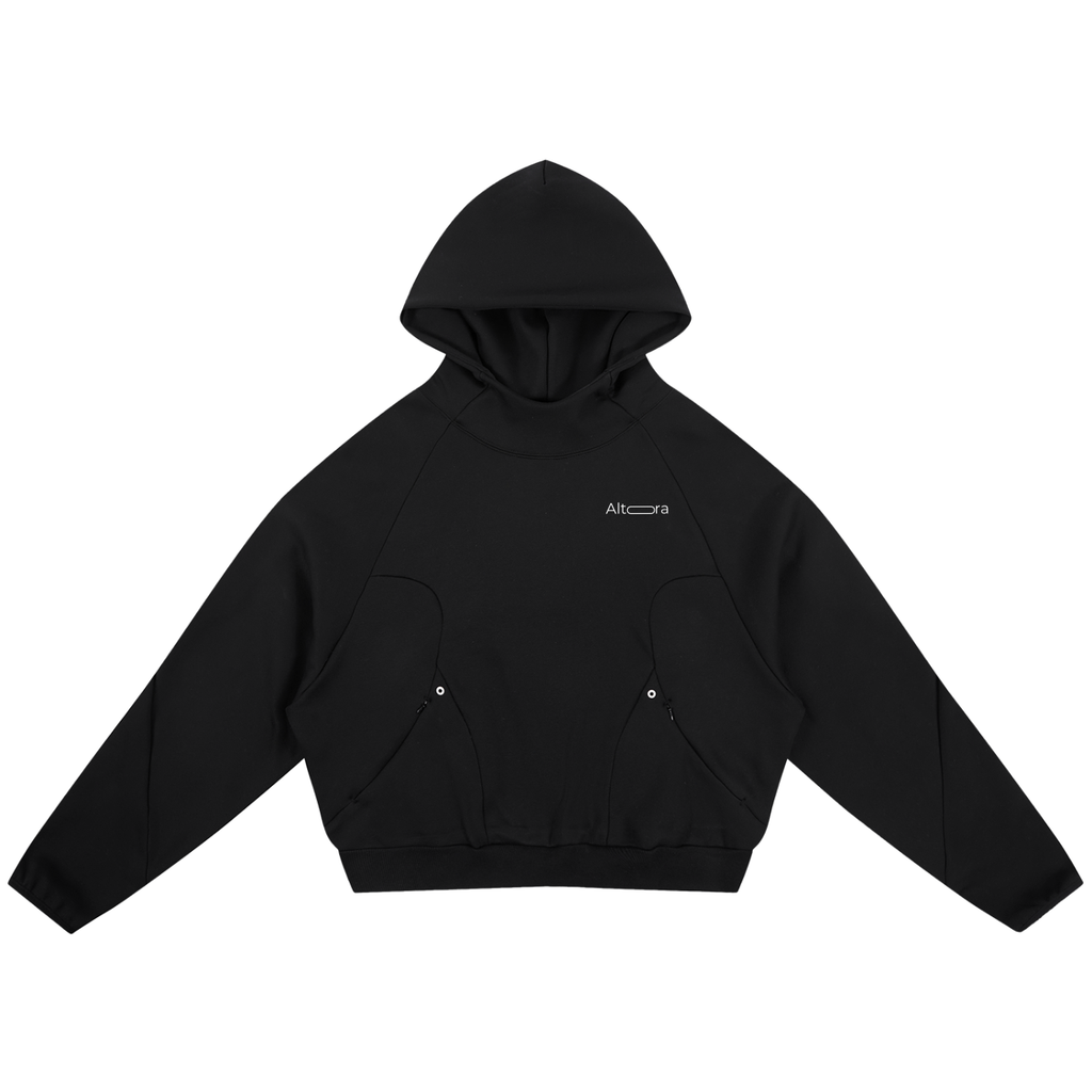 Unisex Dark Curved Raglan Hoodie