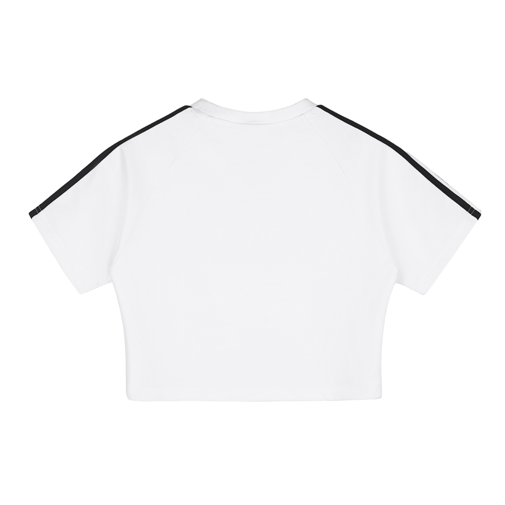 Women's Black Taped Performance Crop Top