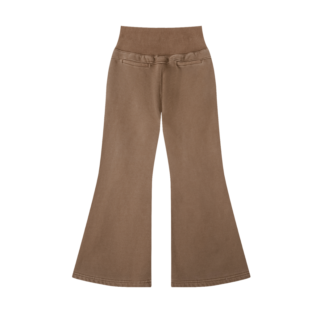 Women's Washed Flared Fleece Pants