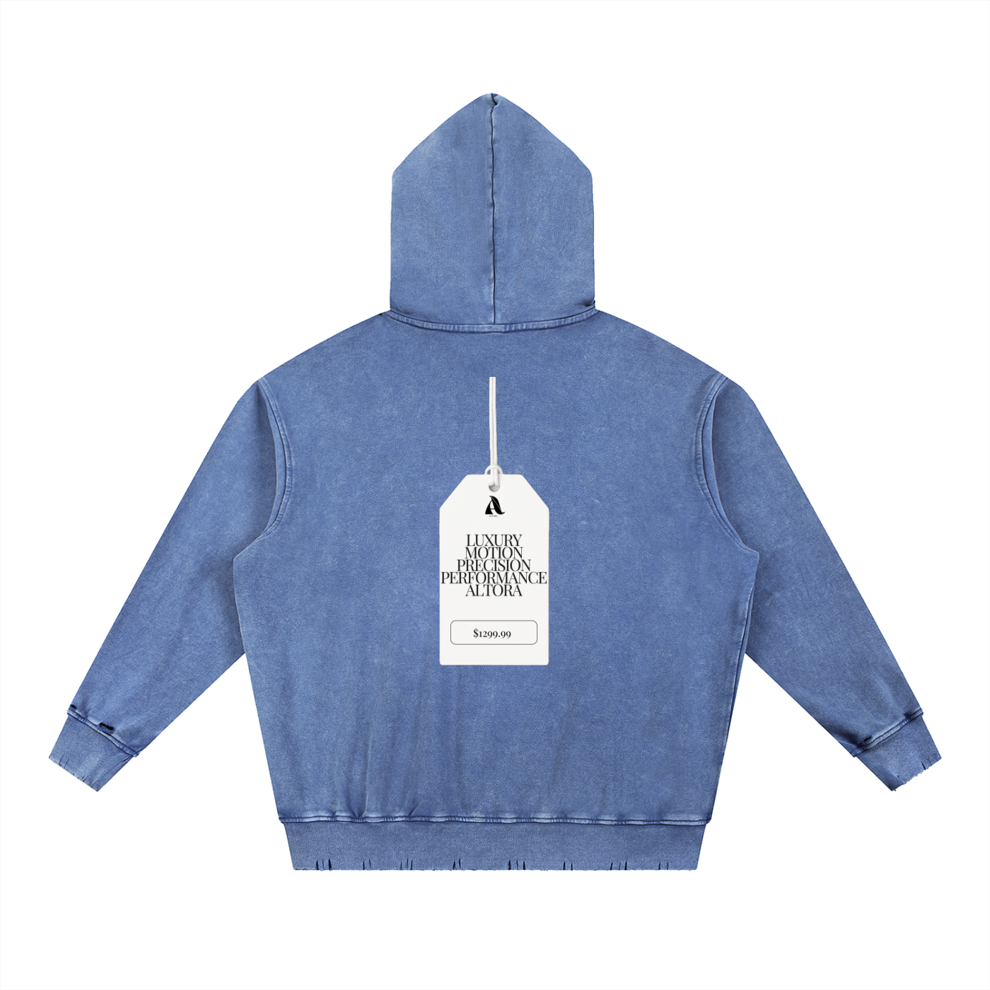 Unisex Wash Frayed Heavyweight  Hoodie
