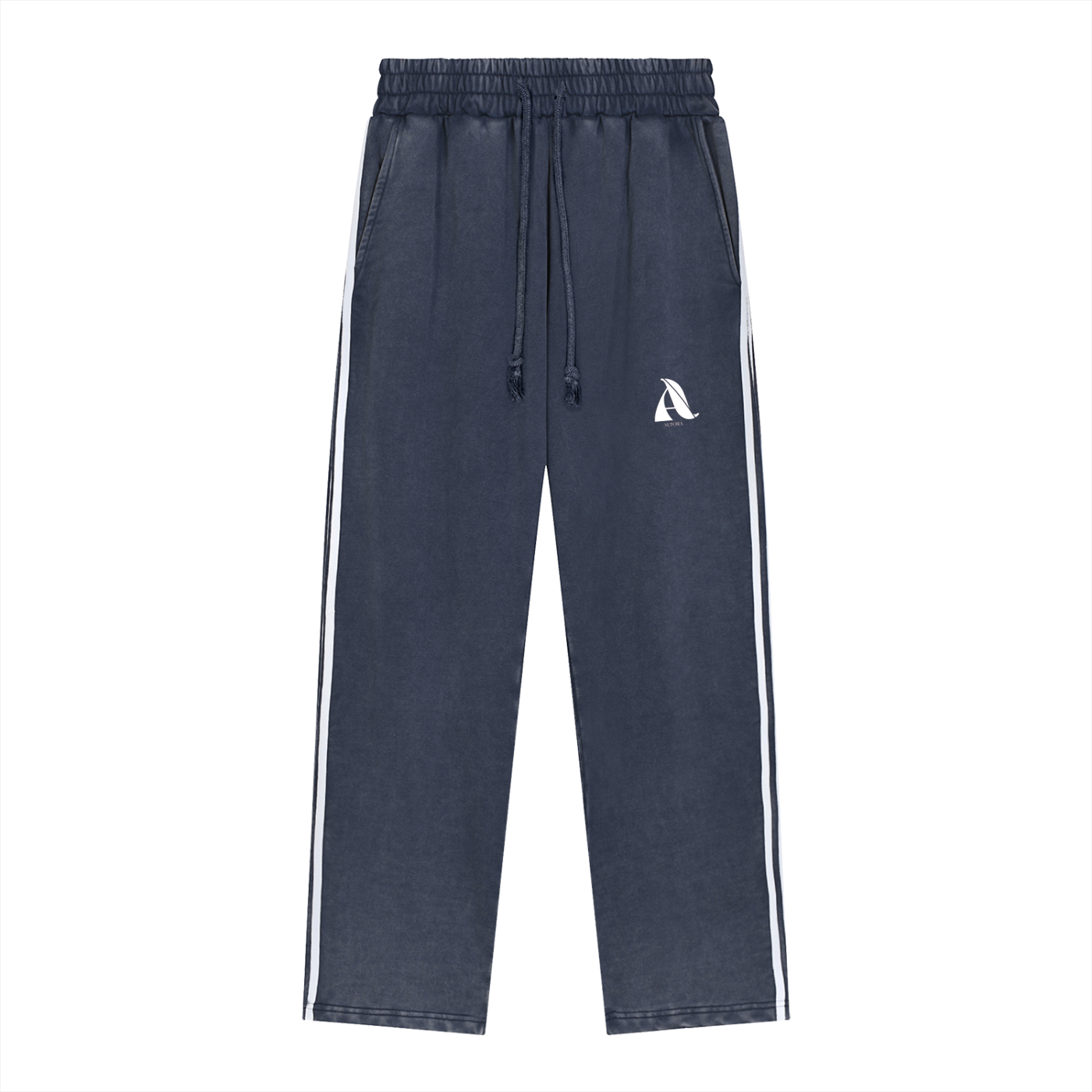 Snow Washed Contrast Tape Sweatpants