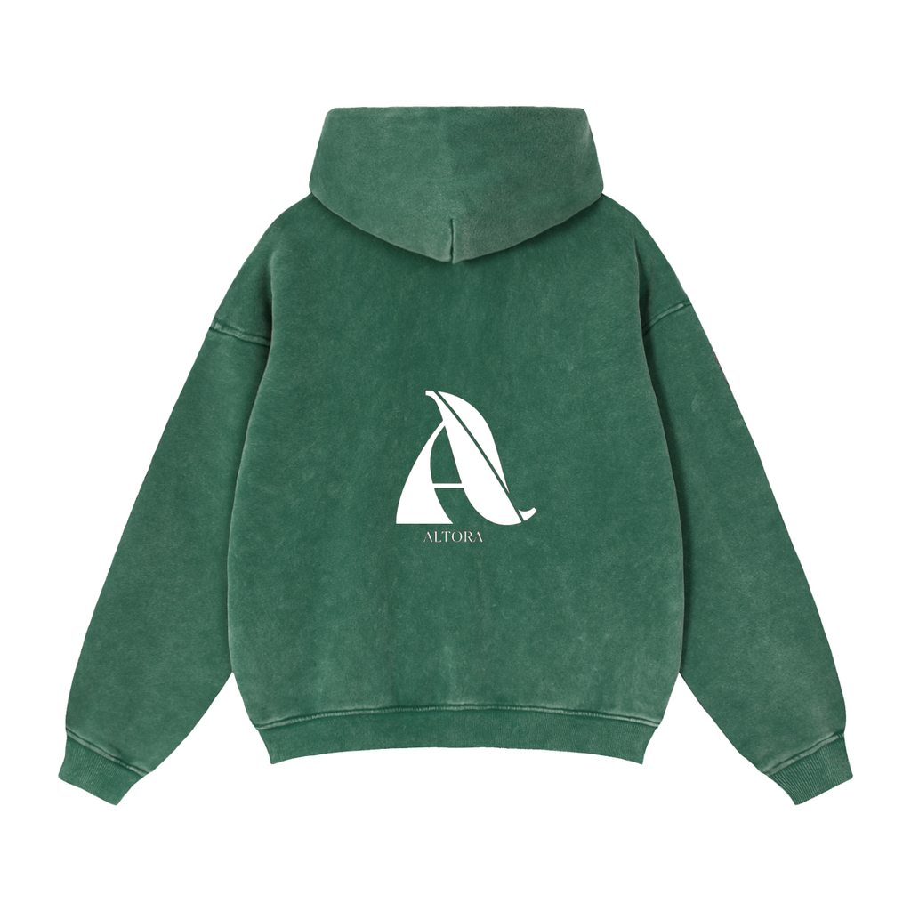 Unisex Zip Boxy Fleece Hoodie