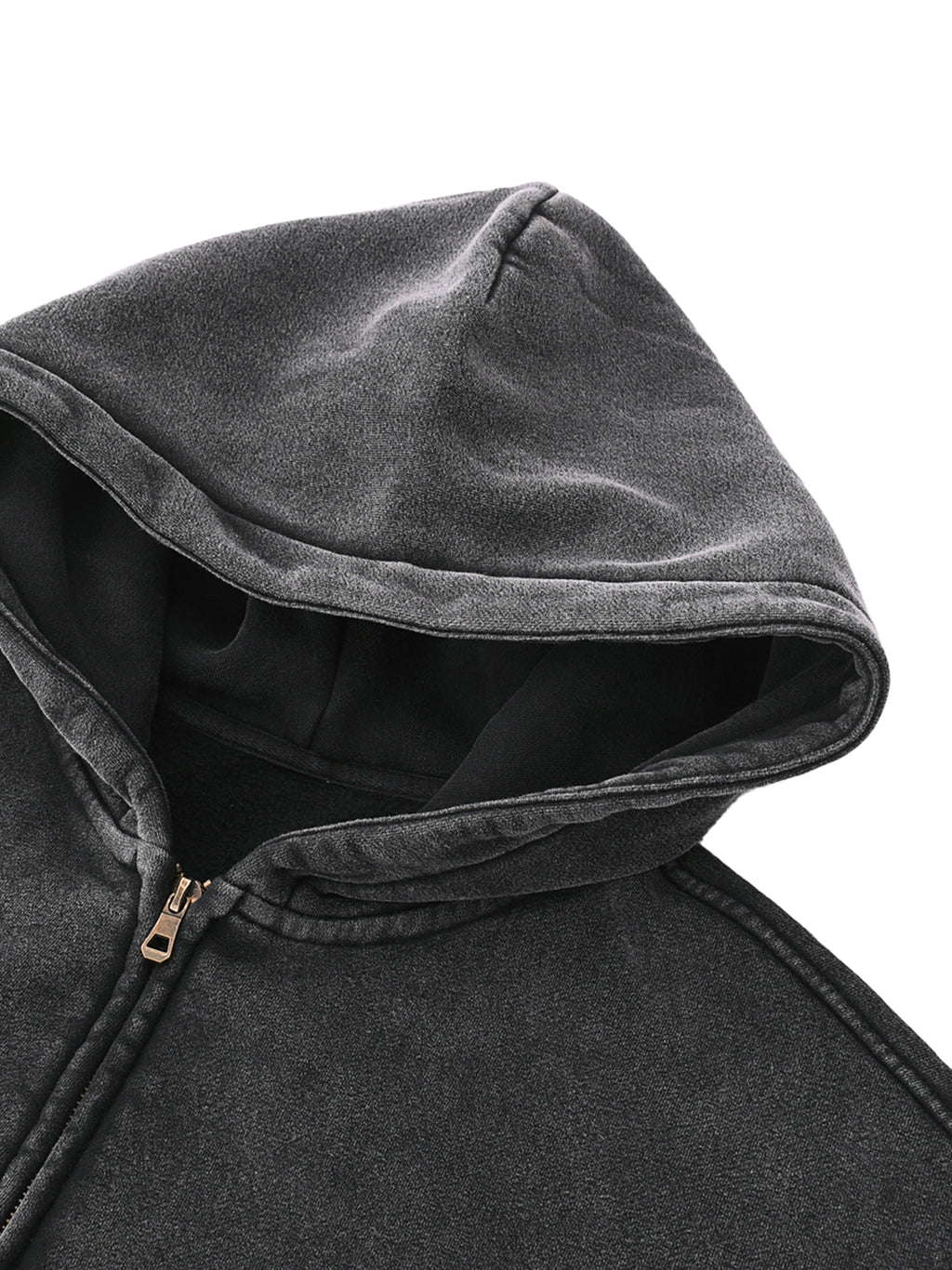 Unisex Zip Boxy Fleece Hoodie