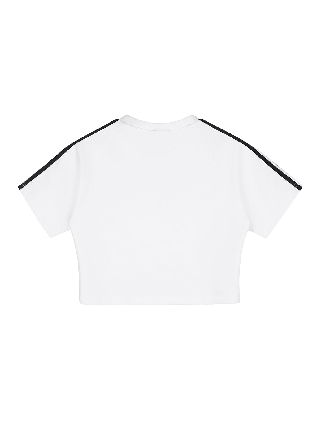 Women's White Taped  Performance Crop Top