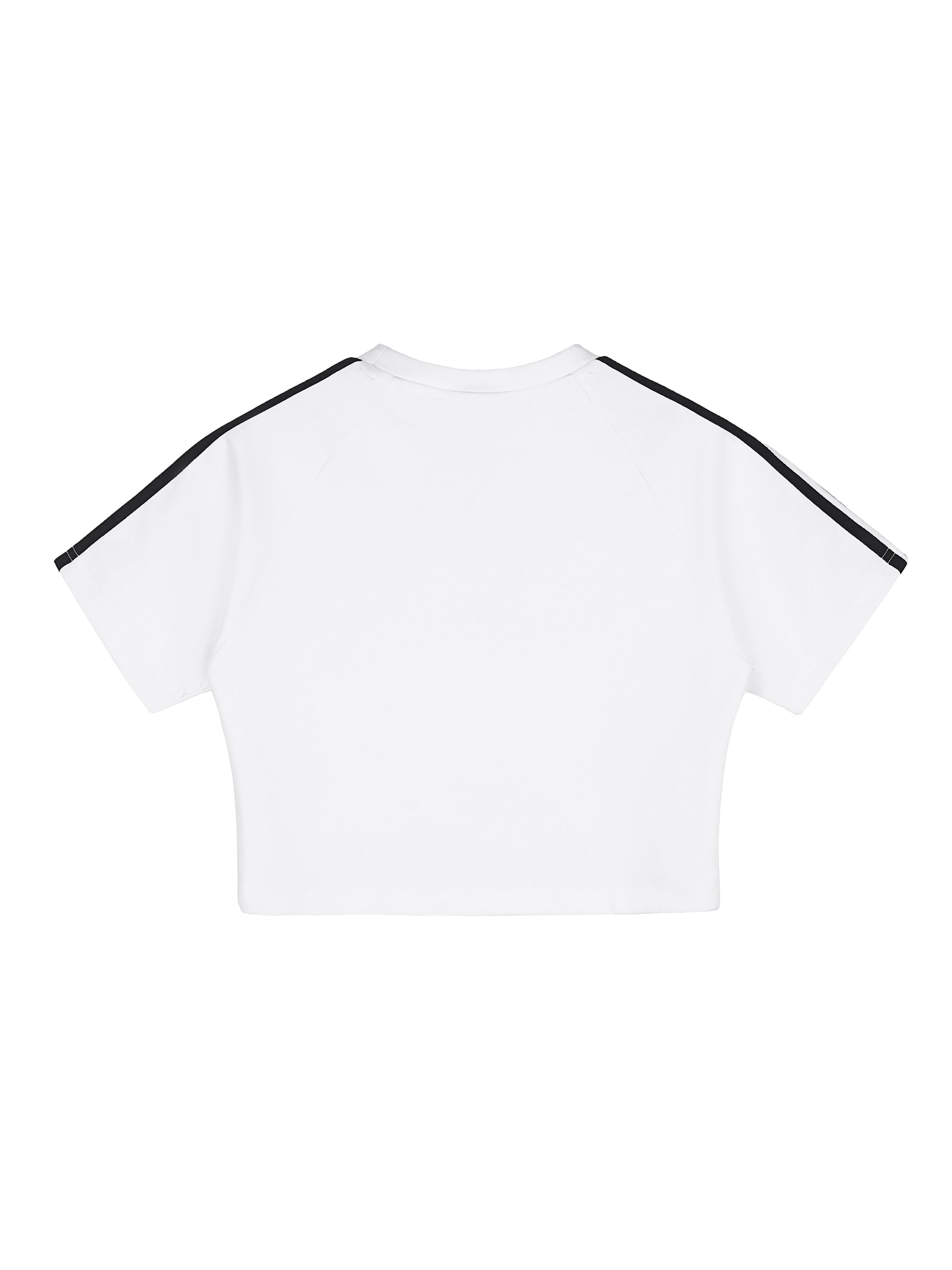Women's White Taped  Performance Crop Top