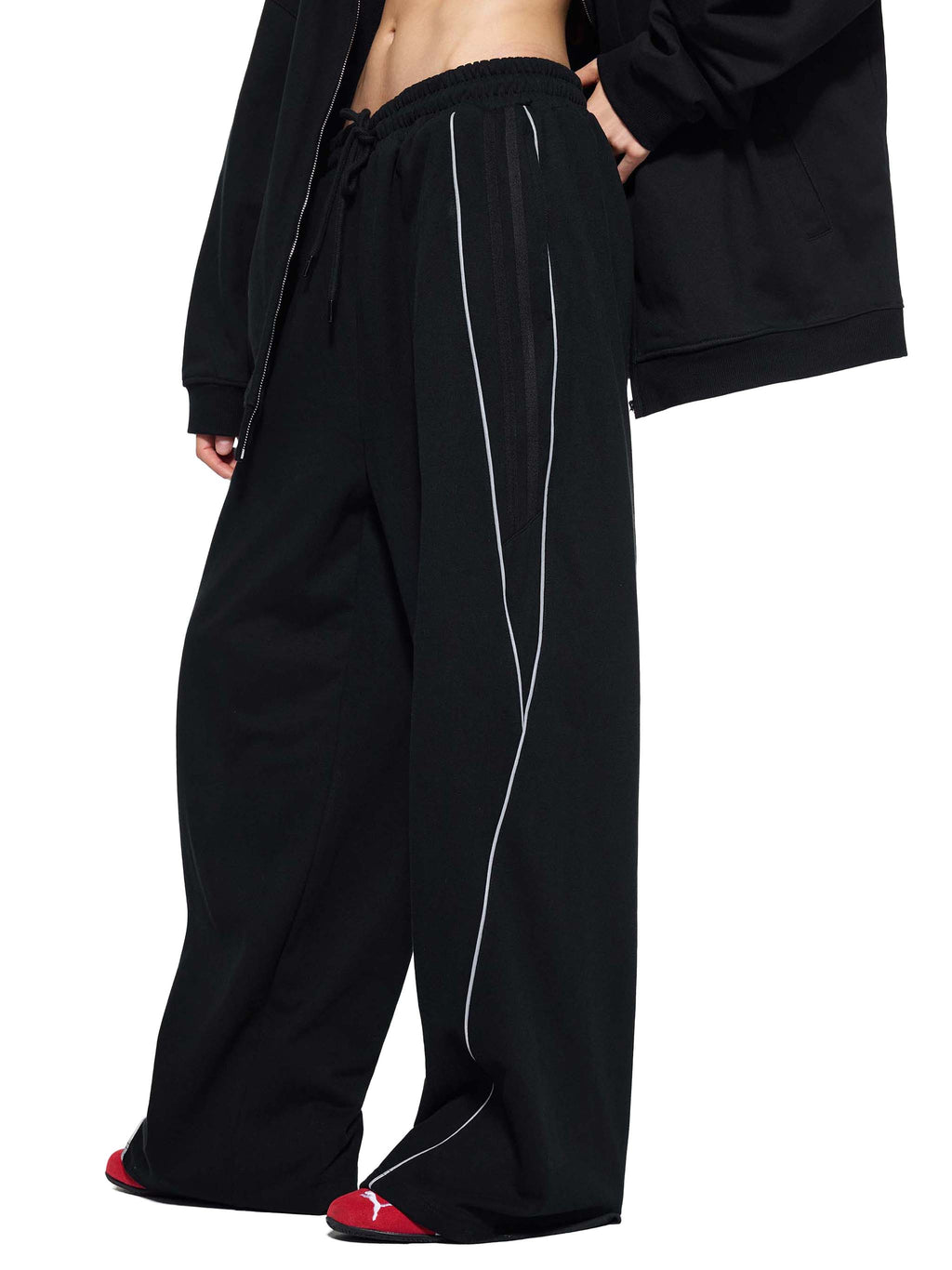 Unisex Reflection Striped Sweatpants