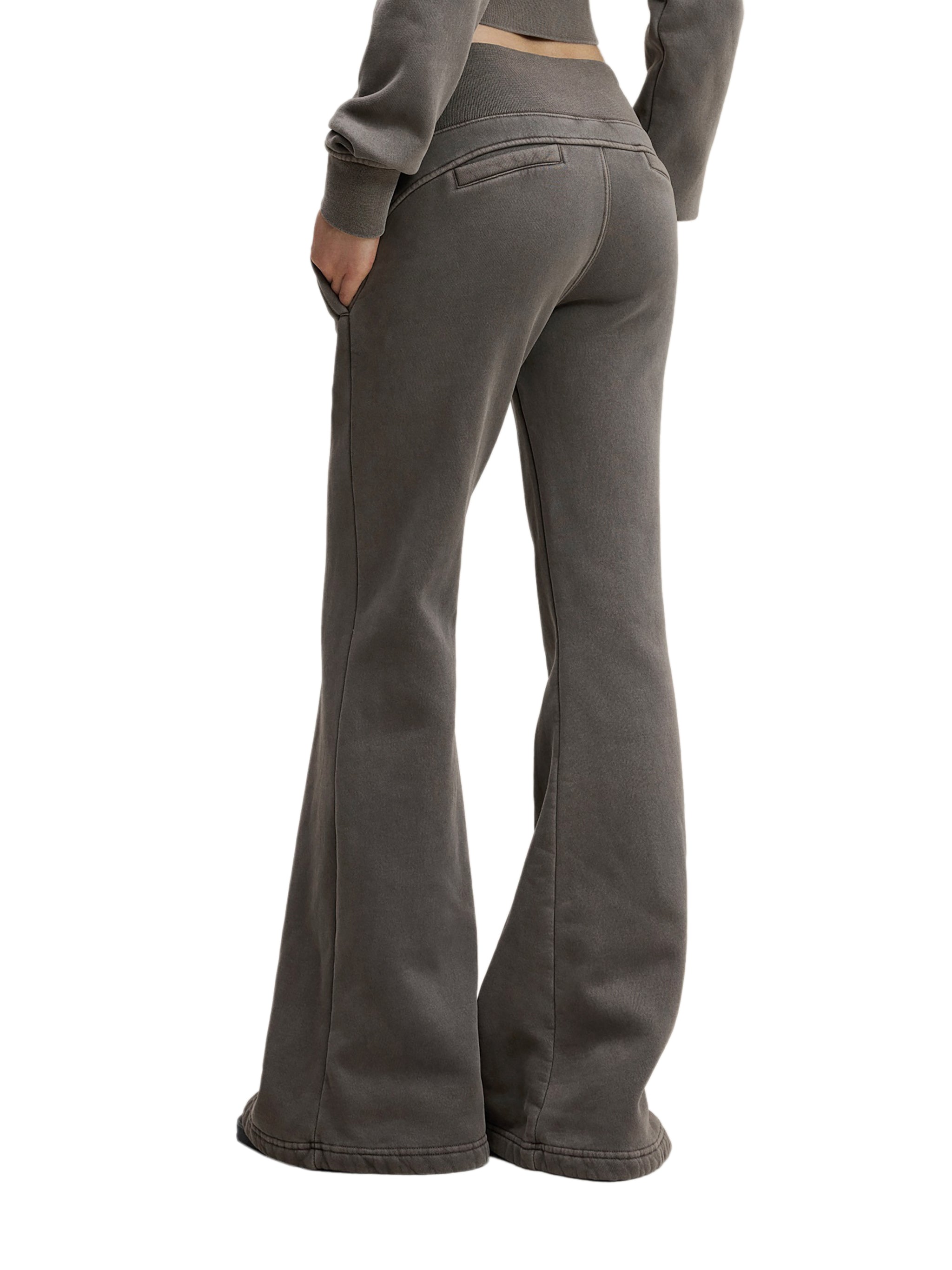 Women's Washed Flared Fleece Pants